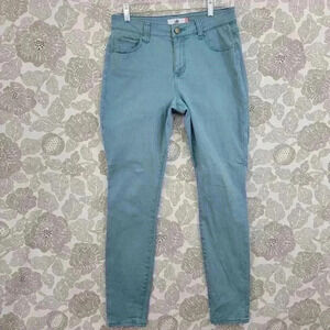 Cabi Womens Curvy Skinny Jeans Size 8 Teal Blue‎ Pants